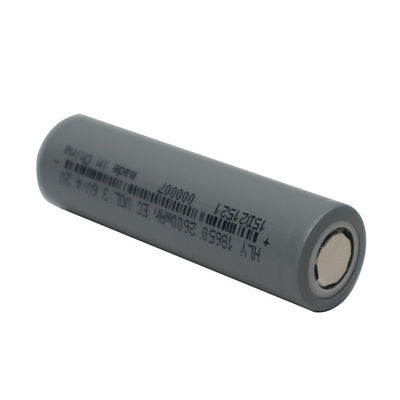 2600mAh 3.6V 18650 Lityum İyon Pil Hücreleri Şarj Edilebilir Uzun Çevrim Ömrü