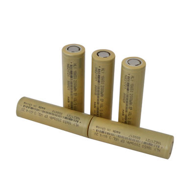 Elektrikli Aletler için Yüksek Oranlı 3.6 V Lityum 500 Döngü 2000mah 18650 Pil Hücresi