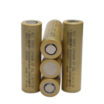 Elektrikli Aletler için Yüksek Oranlı 3.6 V Lityum 500 Döngü 2000mah 18650 Pil Hücresi