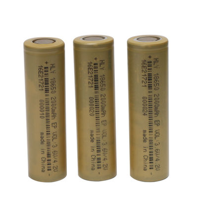 Elektrikli Aletler için Yüksek Oranlı 3.6 V Lityum 500 Döngü 2000mah 18650 Pil Hücresi