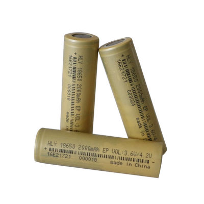 Parlak El Feneri için Mobil Güç 2000mah 18650 Pil Şarj Edilebilir UN38.3