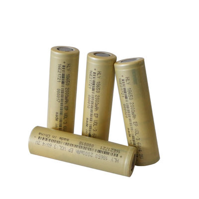 Tüketici Elektroniği İçin 500 Kez Yüksek Güçlü Şarj Edilebilir 2000mah 18650 Pil Hücreleri