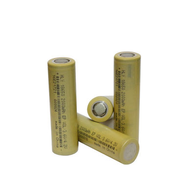Elektrikli Scooter için Yüksek Güvenlikli 3.6 Volt Şarj Edilebilir 2000mah 18650 Pil