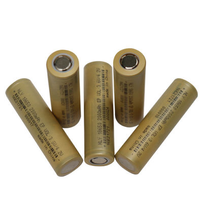 Silindirik Lityum İyon 18650 Pil 3.6 v 2000mah şarj edilebilir pil FCC