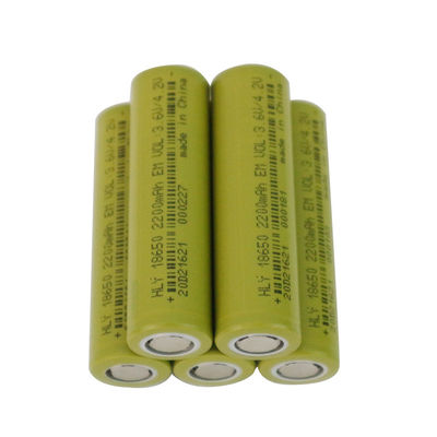 Hafif Şarj Edilebilir Lityum İyon 2200mah 18650 Pil Hücresi UN38.3 HLY