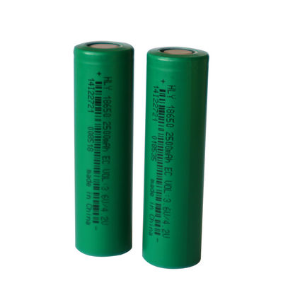2500mAh 3.6V Özelleştirilmiş Şarj Edilebilir Güneş Pili 18650 Güç Hücresi