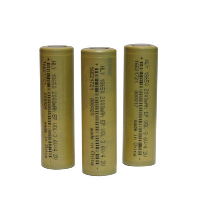 Elektrikli Aletler İçin 2000mAh 3.6V 18650 Lityum İyon Pil 500 Kez
