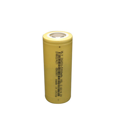 Uzun Çevrim Ömrü 26650 Lityum Silindirik Pil Hücreleri 3.6V 5000mAh Şarj Edilebilir