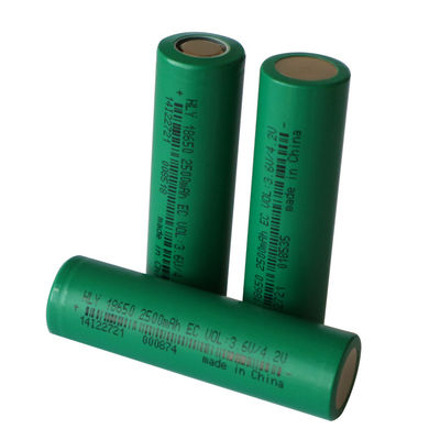 Dış Mekan Enerji Depolama Yüksek Deşarj Oranı 18650 Piller Li Ion Paketi 3.6V 2500mah