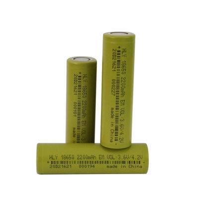 Yüksek Güvenlikli 18650 2200mah Pil 500 Kez Silindirik Lityum Pil 0.5C