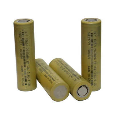 Elektrikli Araçlar İçin Yüksek Hız Yeteneği 18650 Lityum İyon Pil 2000mAh 3.6V