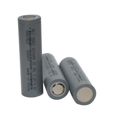 Yüksek Kapasiteli 0.5C 2600mah 18650 Pil 3.6V Uzun Çevrim Ömrü