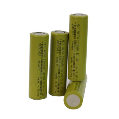 Uzun Çevrim Ömrü 18650 Pil Hücresi, 3.6 Volt 2200mah Lityum Pil