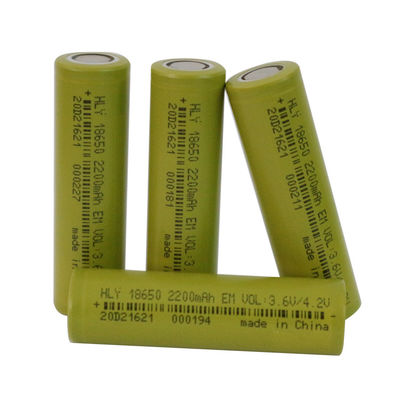 500 Döngü 18650 Lityum Pil 2200mah 3.7 V Şarj Edilebilir Hücre Yüksek Hız