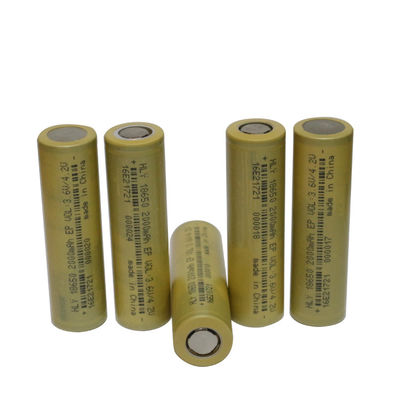 Elektrikli Araçlar İçin Yüksek Hız Yeteneği 18650 Lityum İyon Pil 2000mAh 3.6V